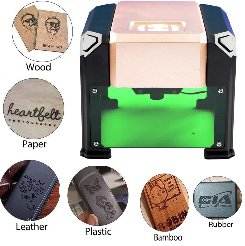 3000mW USB Laser Engraver DIY Logo Mark Printer Cutter Carver Engraving