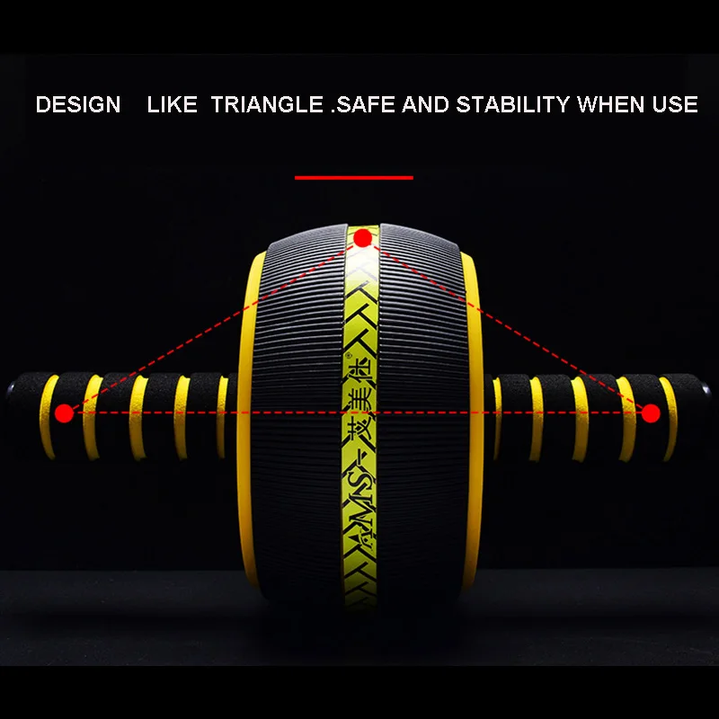 Ab Abdominal Roller Non-slip Body Building AB Wheel Multifunction Ab Exerciser Home Fitness Trainer