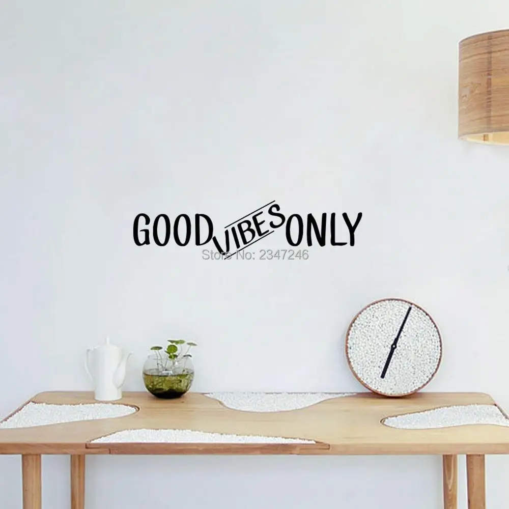 

Good Vibes Only Quotes Wall Decal Art Vinyl Lettering Sticker for Office Bedroom Living Room Decor