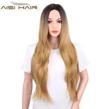 I’s a wig Long Blonde Wig Synthetic Wigs for Women Ombre Wavy Hair