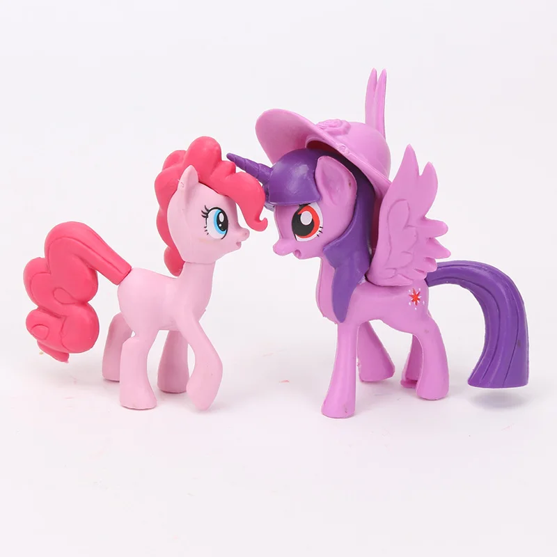 Игрушки My Little Pony, 13 шт., 5,5-8 см, пони, ПВХ, фигурки, радуга, тире, сумеречные Искорки, дракон, принцесса, Селестия, куклы