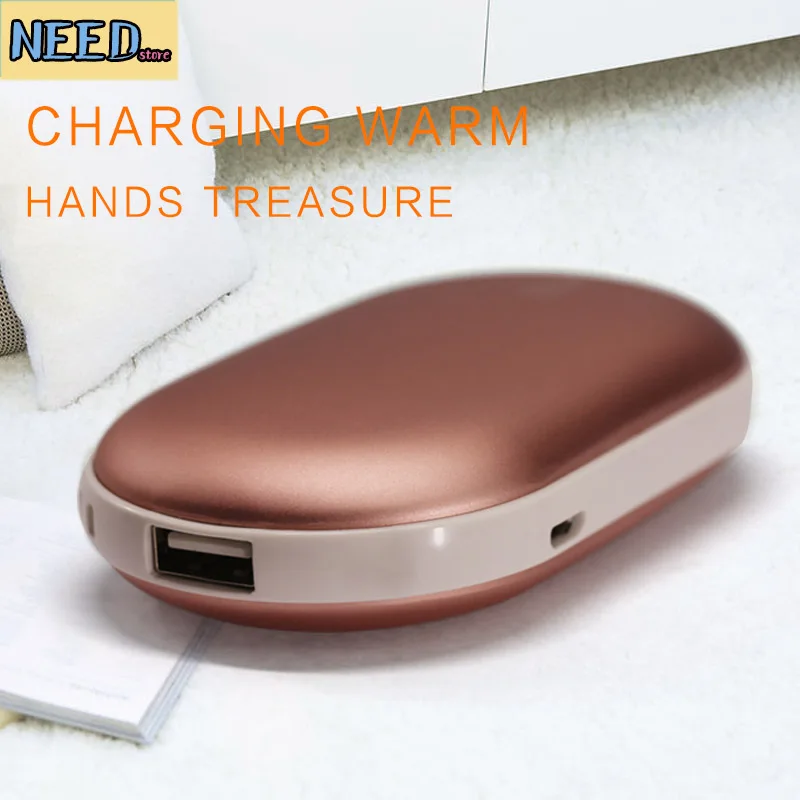 Baratos Calentador de mano de bolsillo recargable portátil Mini 5 V USB de invierno banco de doble calefacción eléctrica a prueba de explosiones estufa calentador Po