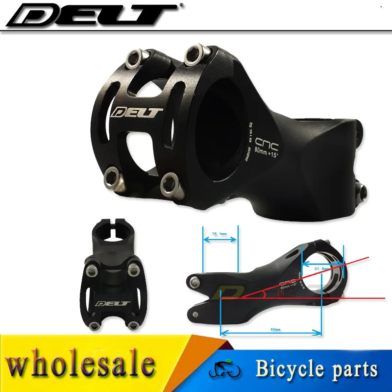 

MTB Mountain Downhill DH FR cycling bike bicycle stem 31.8 * 28.6 * 80mm alloy 15 degrees black