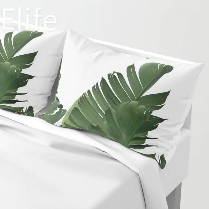 Elife Nordic искусственные зеленые листья полиэстер декоративная подушка наволочки в подушка чехол для подушки для дивана автомобиля 30x50 см
