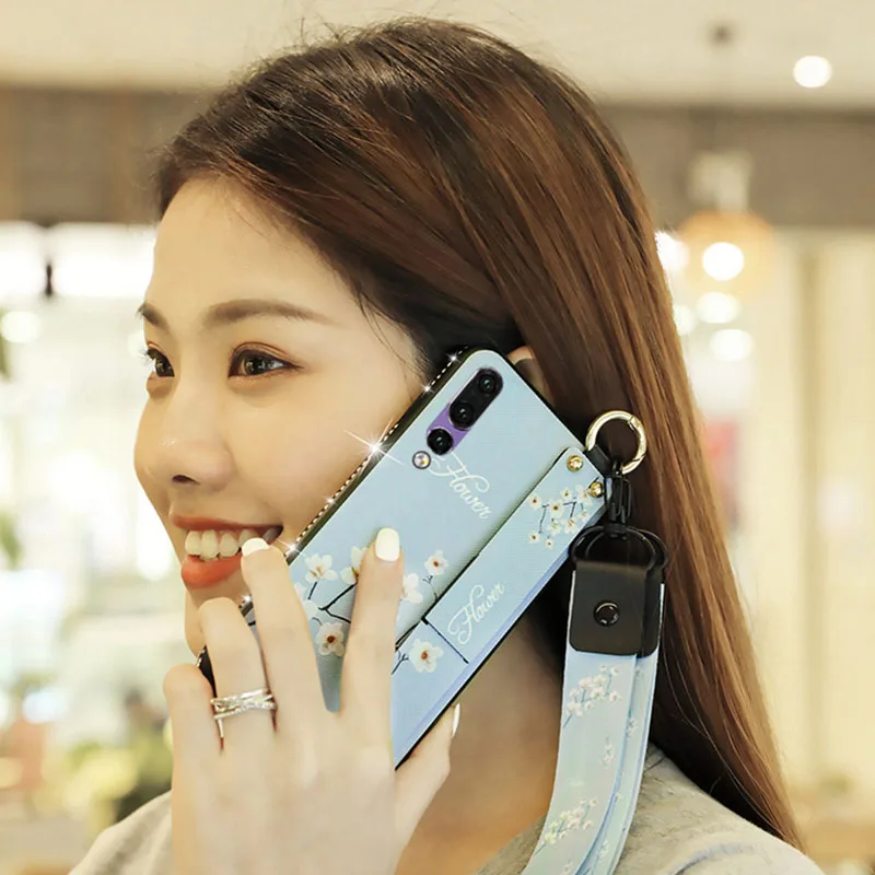 Мягкий чехол из ТПУ с ремешком на запястье для телефона Huawei P30 Lite Pro P 30 Light P30Pro