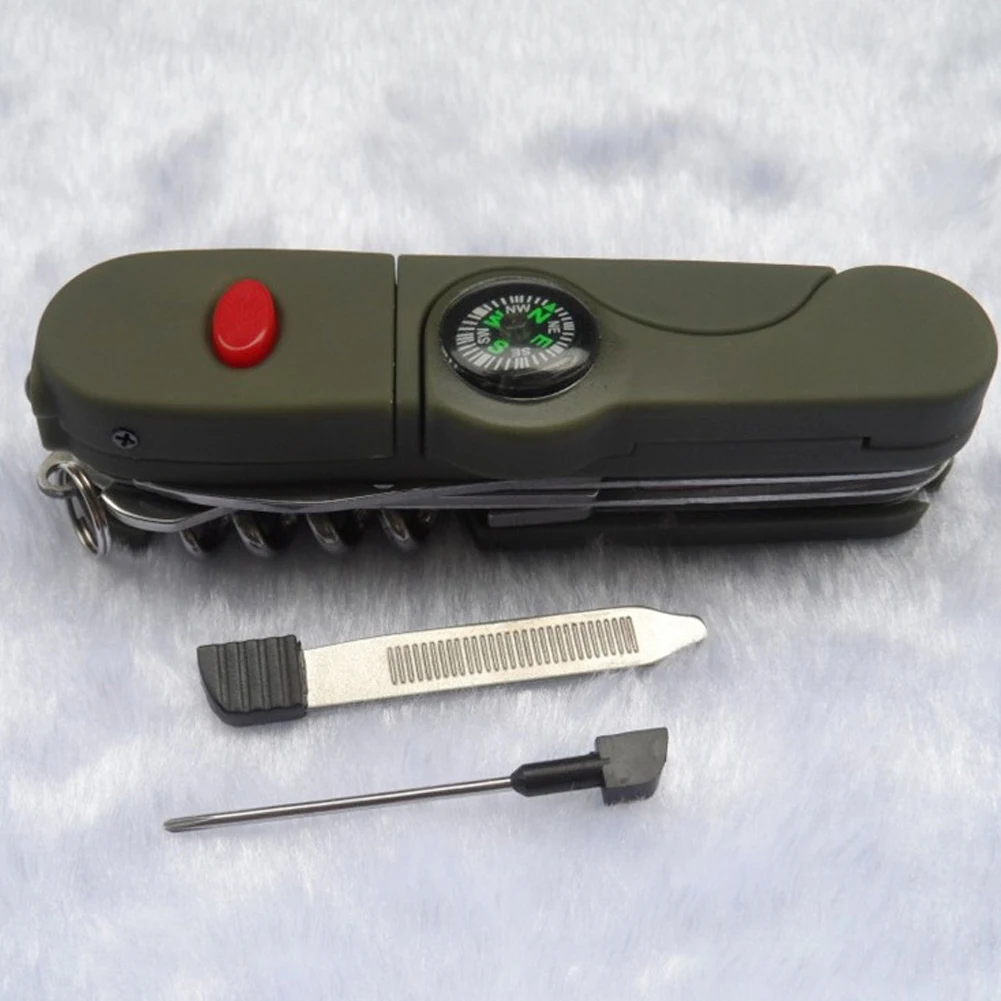 13 in 1 Portable Multifunctional Knife folding Army Ferramentas Outdoor camping survival knife With LED &amp | Спорт и развлечения
