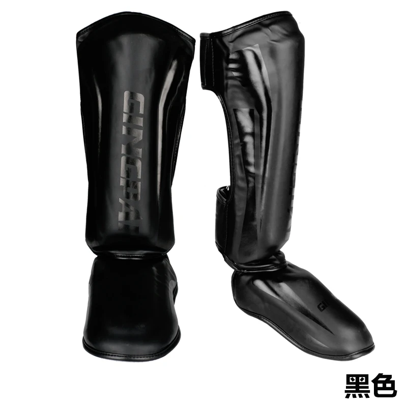 Профессиональные 5 цветов Pretorian Shinguards Greaves Instep Mma ноги Муай Тай Близнецы боевые мужские защитные щитки Mma для тренировок - Цвет: black