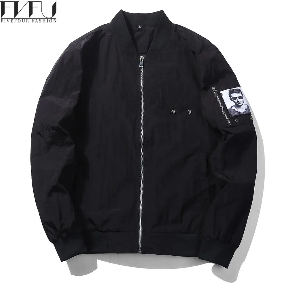 2017 New Fashion Streetwear Jacket Men Character Print Casual Jacket Men Oversize Branding 