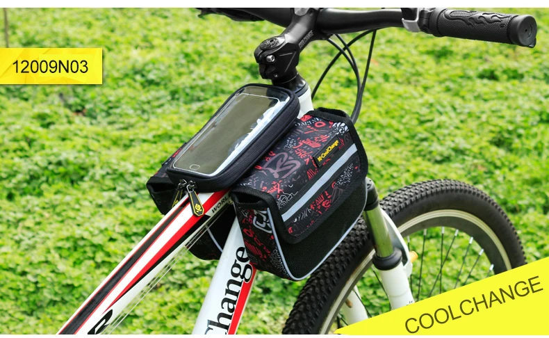 CoolChange, Высококачественная велосипедная сумка на переднюю раму, двойной чехол для мобильного телефона, Аксессуары для велосипеда, сумка для верховой езды