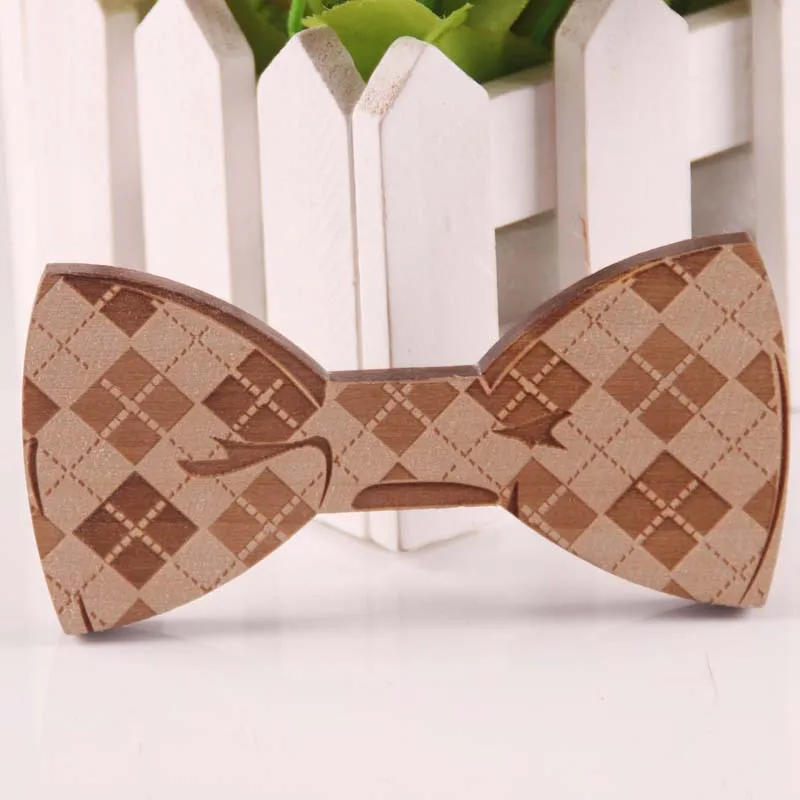 Fashion Men Wooden Bow Tie Accessories Creative Wood Butterfly Neck Ties Wedding Collar Lapel Bow Tie