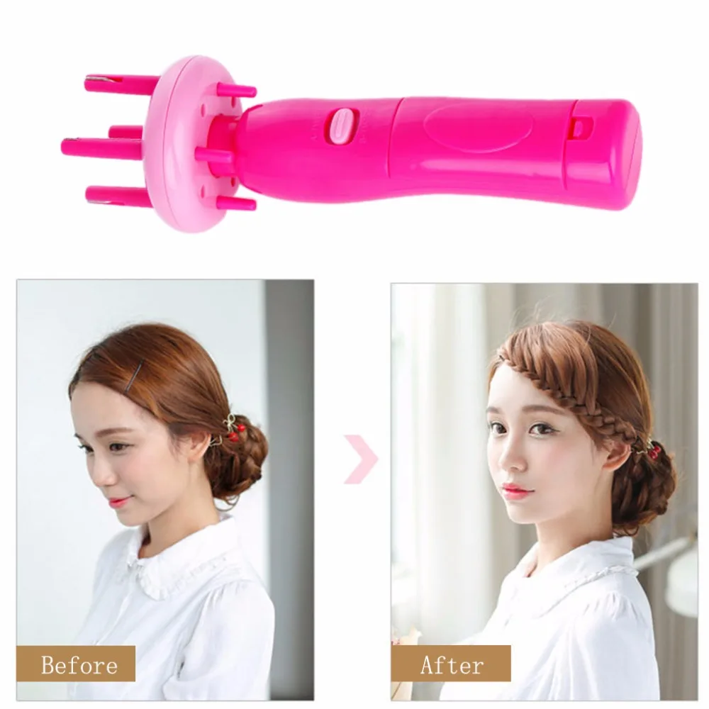 DIY Electric Fashion Hair Braiding Braider Tools X-Press Automatic Braid Knitted Device Fast Women Hair Care Styling Tools DIY Electric Fashion Hair Braiding Braider Tools X-Press Automatic Braid Knitted Device Fast Women Hair Care Styling Tools