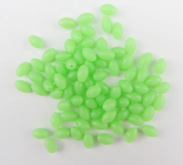 150pcs/lot 5X8mm Oval Soft Lumo Beads BulK Pack Luminous Glow Beads