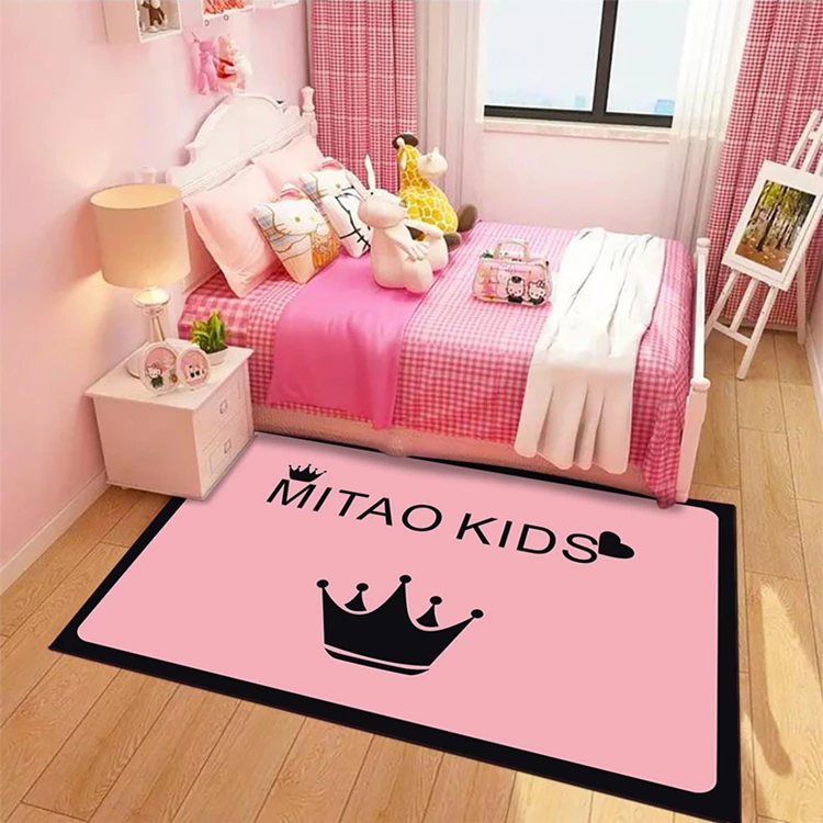 Розовые ковры принцессы для гостиной, спальни, коврики с единорогом для детской комнаты, мягкий коврик для игры в скалолазание, детский домашний игровой коврик для ползания