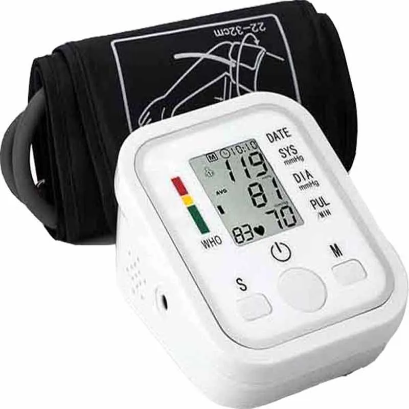 

Home Health Care Automatic Digital Lcd Upper Arm Blood Pressure Monitor Heart Beat Rate Pulse Meter Machine Tonometer Measuring