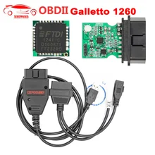 Galletto 1260 EOBD2 тюнинговые инструменты с FTDI FT232RQ Galletto 1260 OBD2/OBDII Flasher диагностический сканер на нескольких языках
