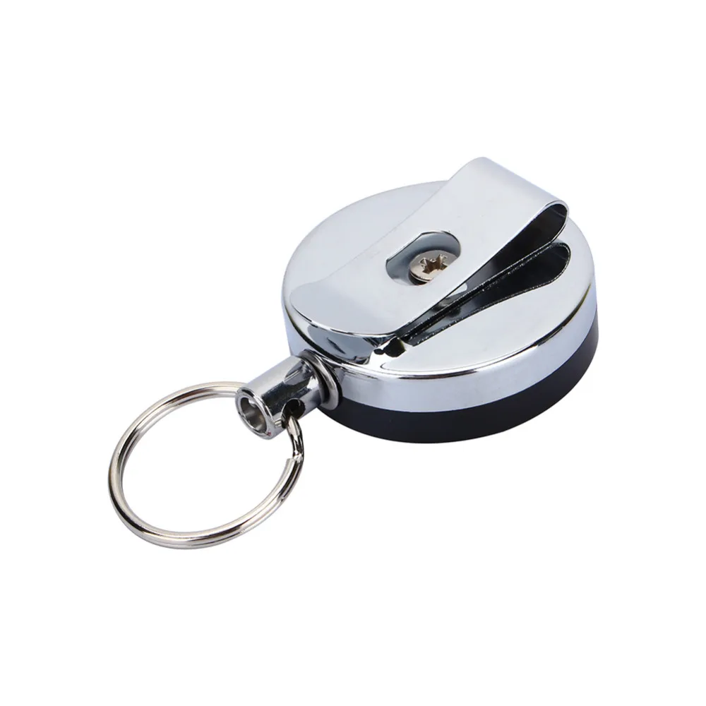 Retractable Keychain Stainless Steel Anti Lost Keychain Outdoor Safety