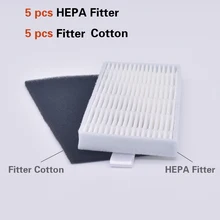 5set of HEPA filter filter cotton for new products ilife A4s A6 A4 A40 /Ecovas DN621 X620 robot replacement filter vacuum ilife a4 a4s original primary filter 1 hai pa filter 4 for ilife a4s a4 robot vacuum cleaner parts accessory