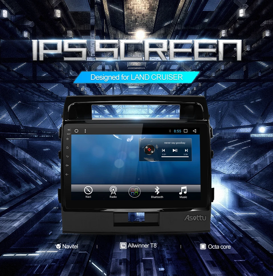 Top Asottu MKLZ1081 Android 8.1 Car DVD Player for toyota Land Cruiser Octa Core Car DVD GPS Navigation palyer Car Radio Multimedia 0