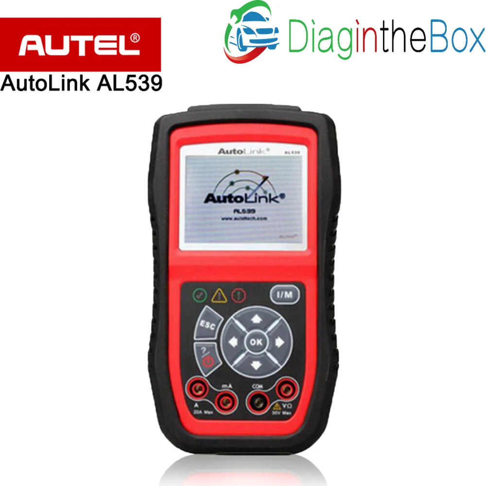 Autel Автоссылка AL539 obd2 сканирования беззеркальной OBDII сканер инструмент автомобиля диагностический код сканер