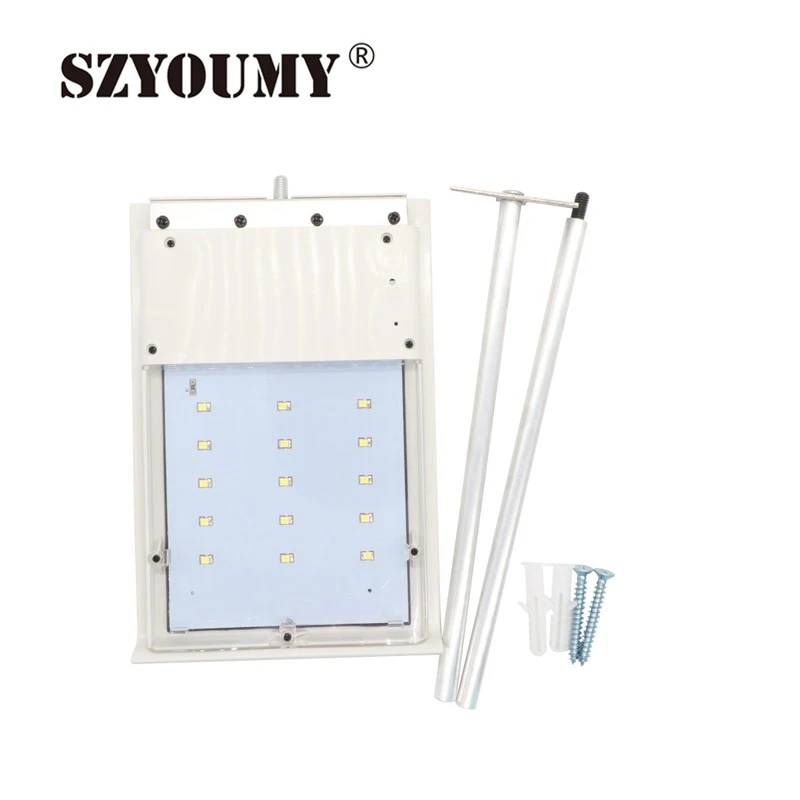 

SZYOUMY 15 LED Solar Powered Panel LED Street Light Solar Sensor Lighting Outdoor Path Wall Emergency Lamp Security Spot Light