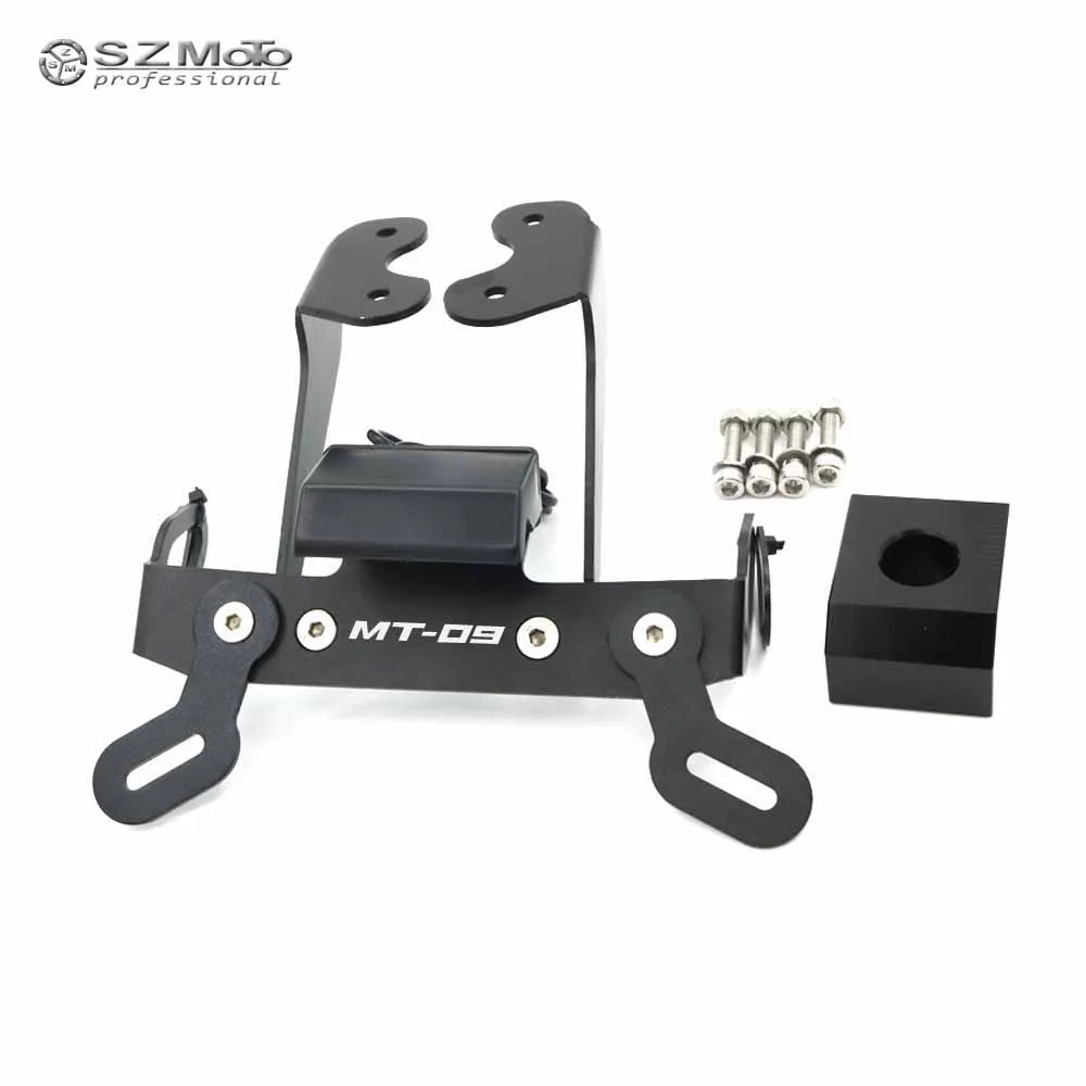 License Plate Holder frame LED Light For YAMAHA MT09 FZ09 MT 09 FZ 09