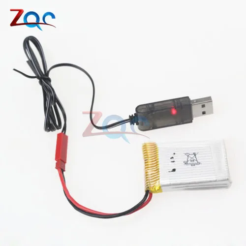 

3.7V 500mA Output 1S Lipo Lithium Battery USB Cable Charger Red JST Female Head
