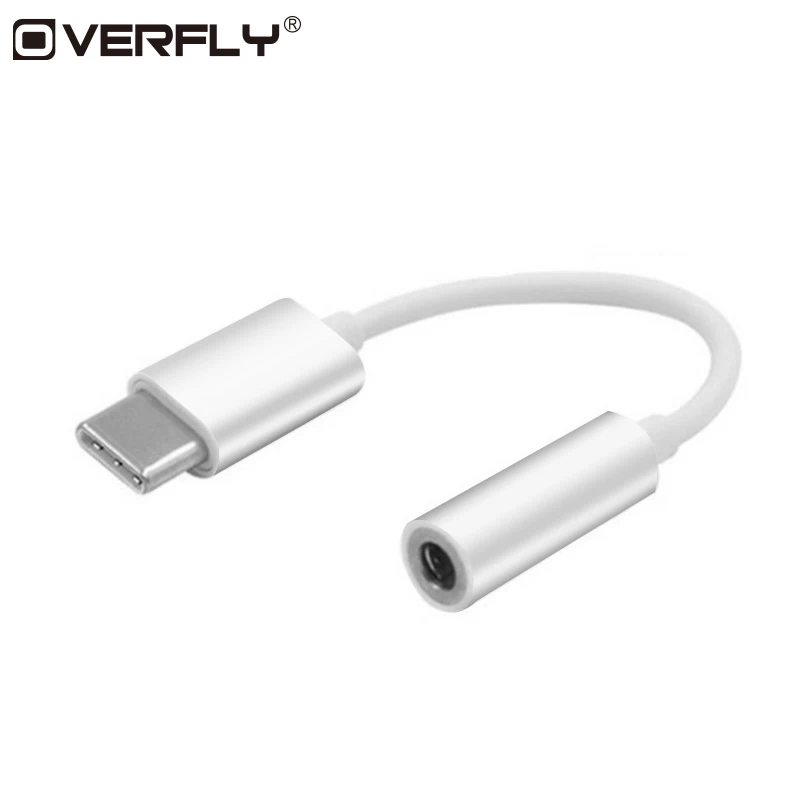 

Overlfy Type-C To 3.5mm Earphone Cable Adapter Usb Type C USB-C Male to 3.5 AUX Audio female Jack for Xiaomi 6 Mi6 Letv 2 pro 2