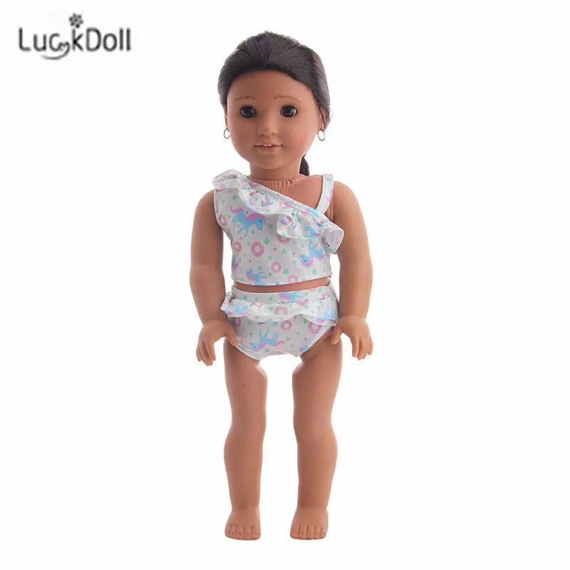 LUCKDOLL Купальник Модный костюм подходит 18 дюймов Американский 43 см Кукла одежда аксессуары, игрушки для девочек, поколение, подарок на день рождения