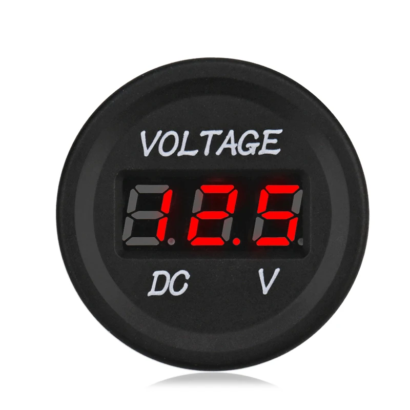 ADPOW Универсальный AC/DC 12 v-24 v Led Дисплей морской мотоцикл автомобильный Вольтметр Манометр Напряжение метр Панель Водонепроницаемый вольтметр монитор