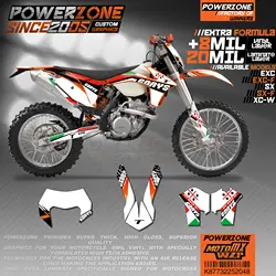 PowerZone команда графика фоны наклейки на заказ наклейки Италия стиль для KTM SX SXF EXC XCF Sixday 125 до 530cc K87732258202