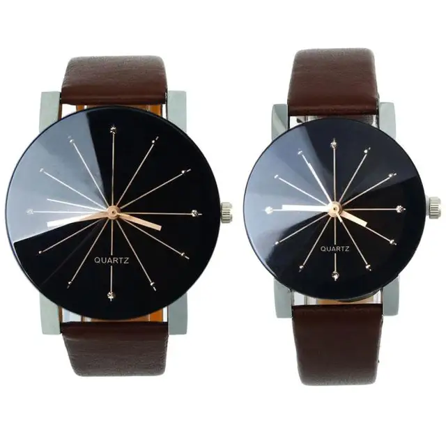 2017 2pcs/set Lovers Watches 1Pair Men and Women Quartz Dial Clock Leather Wrist 2017 2pcs/set Lovers Watches 1Pair Men and Women Quartz Dial Clock Leather Wrist