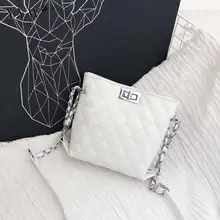2018 Hot Sale Female Leather Bags For Women Yellow White Ladies Small Lock Chain Mini Crossbody Shoulder Bags Bolsos Mujer New