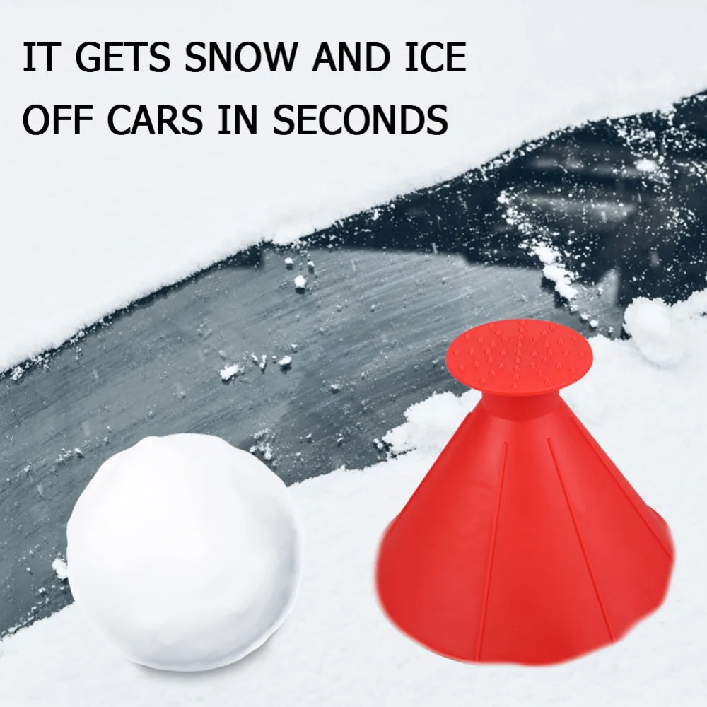 RemovableShovelConeShapedOutdoorWinterWindowWindshieldCarIceScraperFunnelIceScraperShovelRemoval|Скребок для льда| |