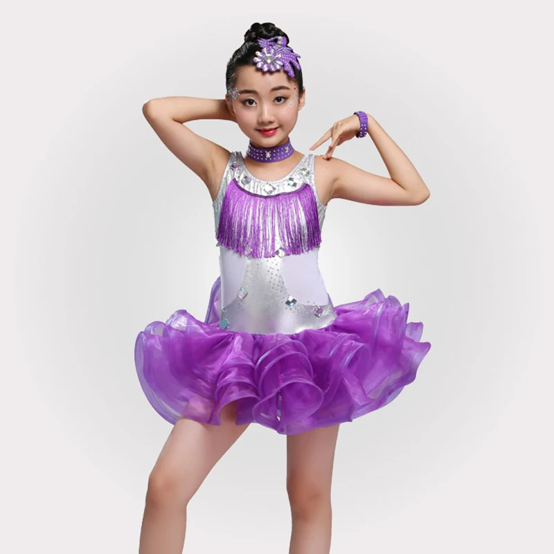 Детское профессиональное платье для латиноамериканских танцев, распродажа, платья для бальных танцев для девочек, детские костюмы для Румба ча-ча