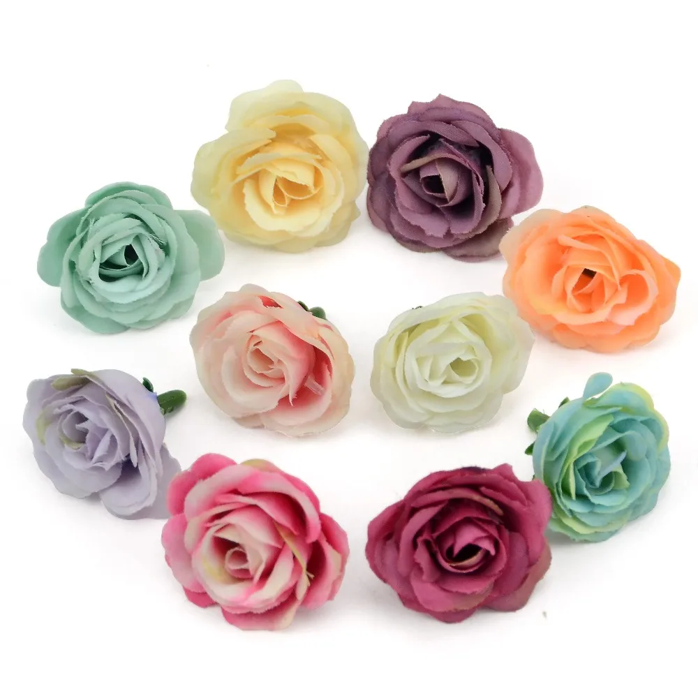 

10pcs 3cm Mini Rose Cloth Artificial Flower For Wedding Party Home Room Decoration Marriage Shoes Hats Accessories Silk Flower