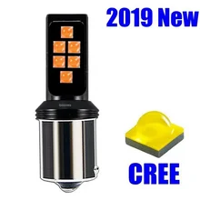 PY21W BAU15S супер яркий светодиодный фонарь Cree с чипом заднего направления для автомобиля 1156PY 7507 автоматический передний сигнальный светильник, Янтарный Желтый
