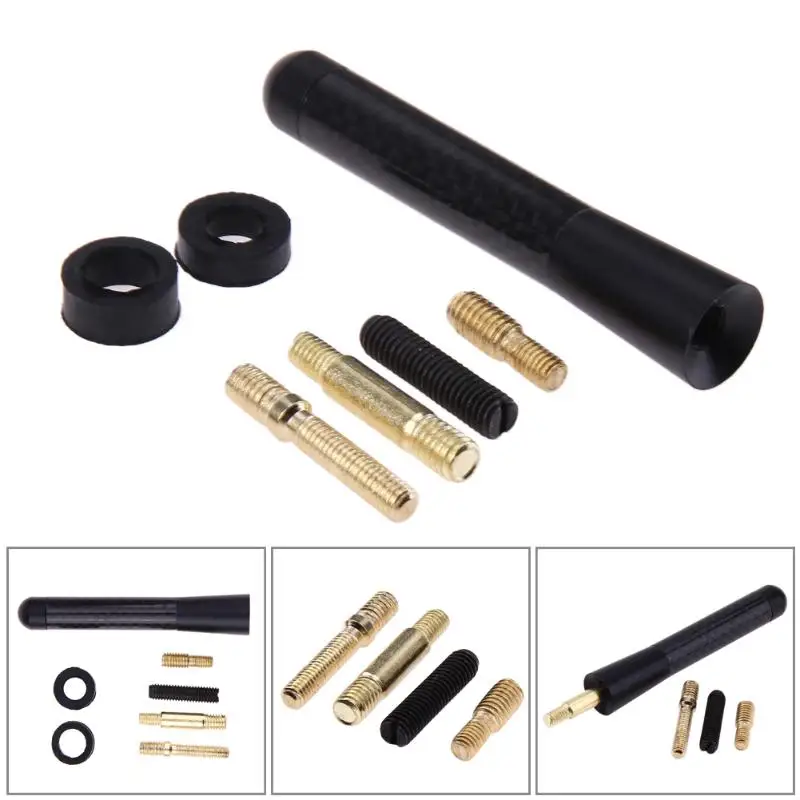 

Universal FM Short Roof Car Antenna Mini Carbon Fiber Screw Car Fm Radio Antenna For AM / FM Radio Signal For Ford Focus 2 3