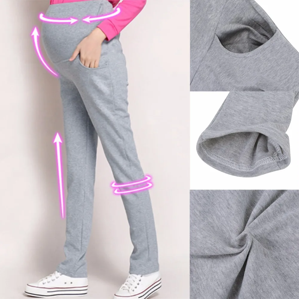 

New Fashion cotton Maternity Leggings Spring Autumn Cotton High Waist Maternity Legging Pants Adjustable Pregnancy Trousers