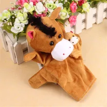 Пёс из мультфильма Мягкое Животное палец Пуппе 2 шт. с лошадью мягкий животные куклы на пальцы младенец малыш ребенок плюшевые мягкие игрушки