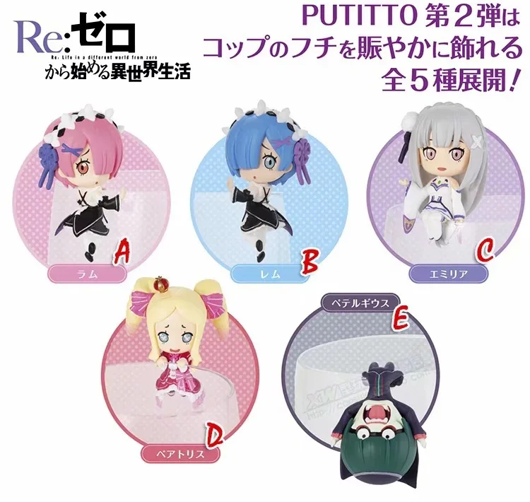 

2019 Q Version Nendoroid Rem Action Figure Re:life in a Different World from Zero PVC Collection Model Toy 5pcs/set