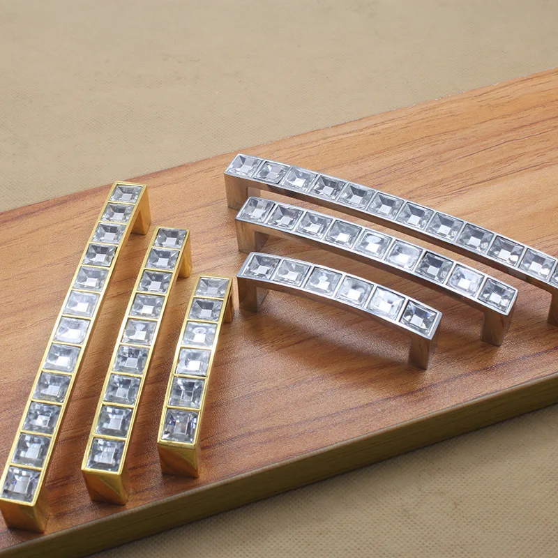 

Crystal Handle U Drawer Handles and Knobs Shoe Cabinet Door Cupboard Pulls and Pen of Diamond