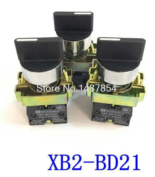 10Pcs/Lot XB2 BD21 XB2 BD21 2 Position 1 NO Maintained Select Selector ...