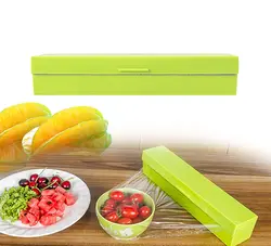 Кухня инструмент Фольга цепляться Плёнки Обёрточная бумага диспенсер Пластик Sharp Cutter держатель для хранения