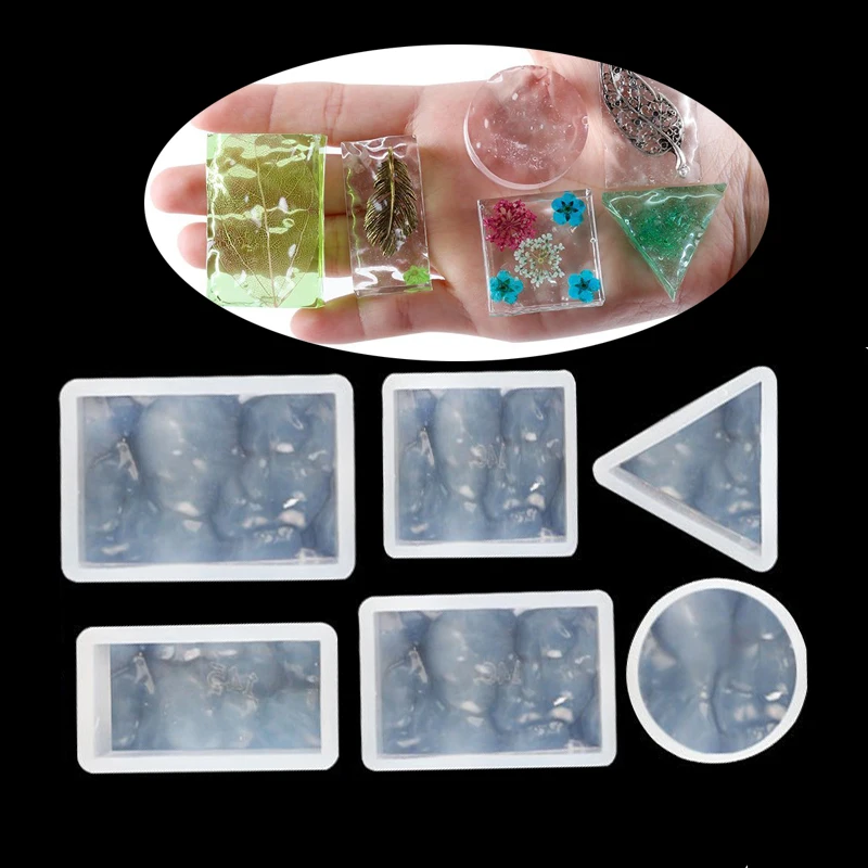 Jewelry Casting Molds Pendant Silicone Mold 6 Styles Water Wave