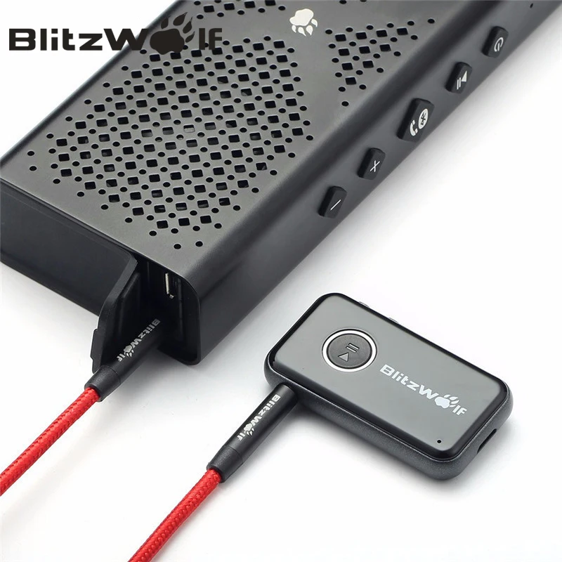 BlitzWolf Bluetooth V4.1 автомобильный музыкальный ресивер громкой связи 3,5 мм AUX аудио адаптер