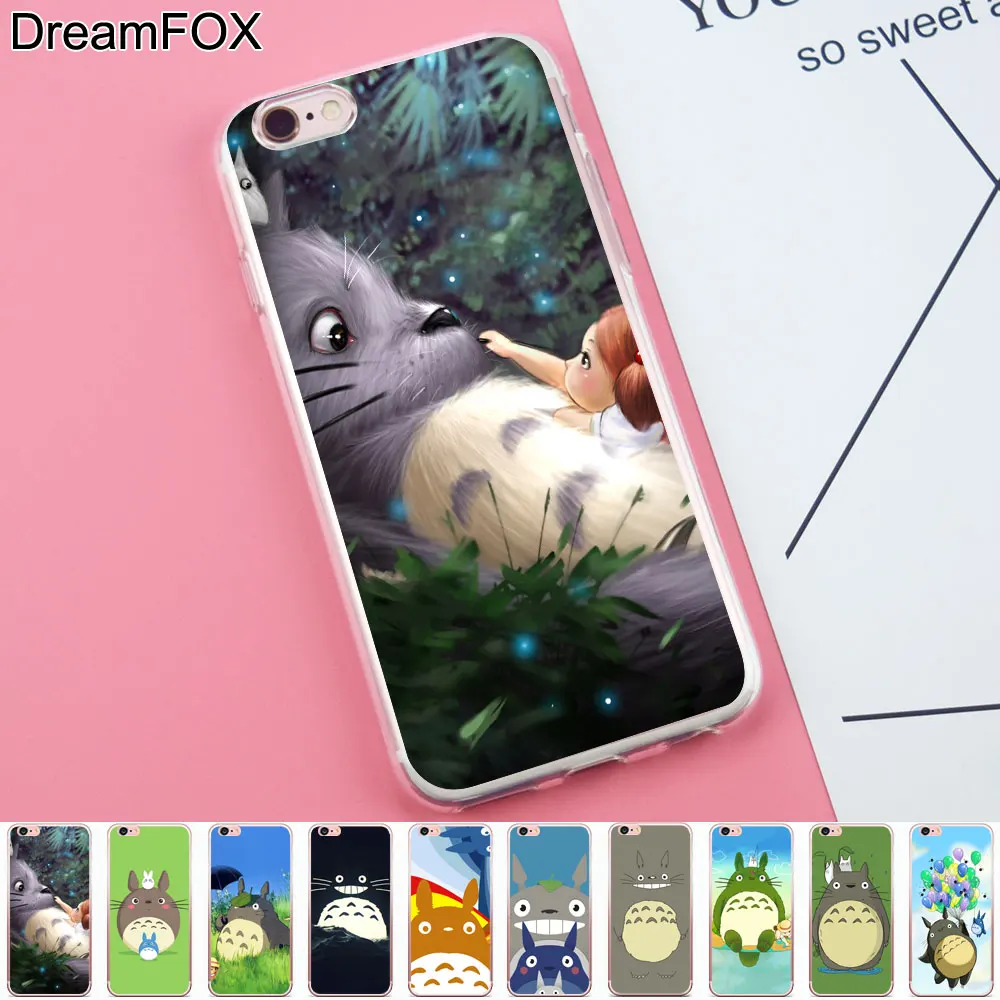DREAMFOX K242 Тоторо Мягкий ТПУ силиконовый чехол для Apple iPhone 11 Pro X XR XS Max 8 7 6 6S Plus 5 5S SE 5C 4 4S