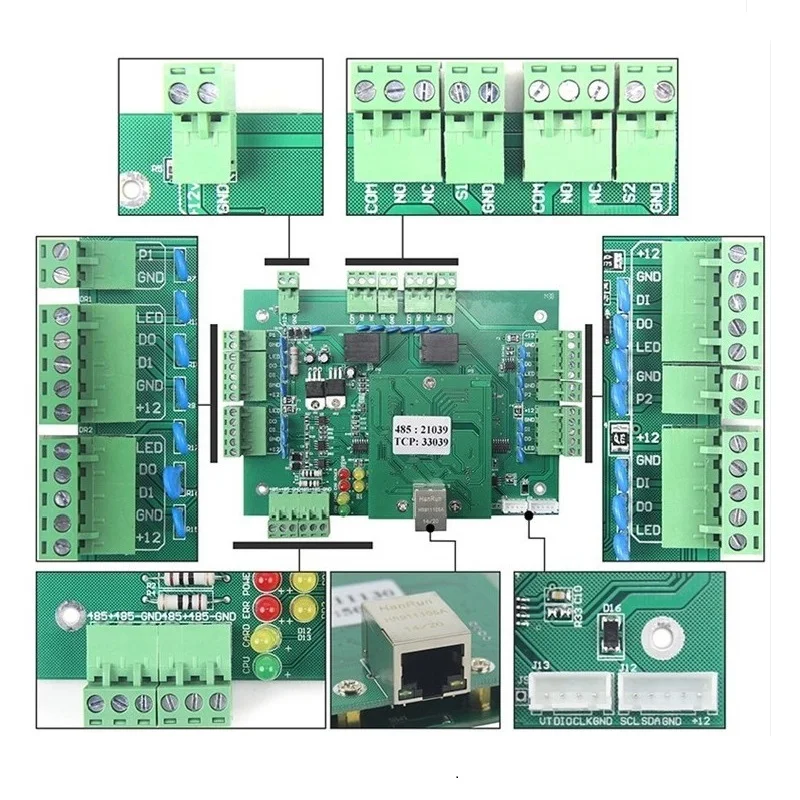 Веб сайт 2002 встроенный браузер IE 2 двери TCP/IP Rfid плата контроля доступа с