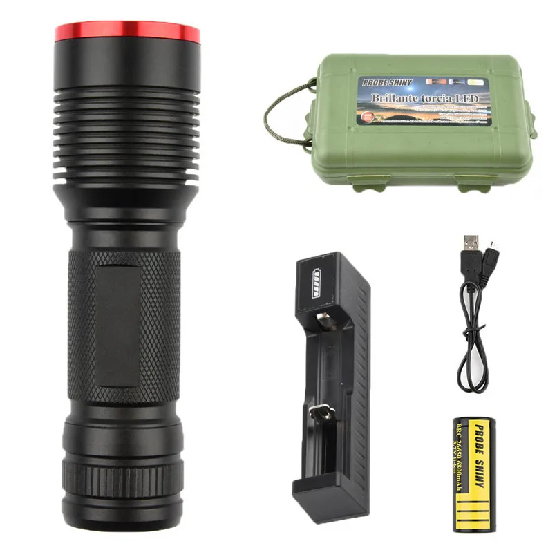 LED Torch Glare P50 Xenon Lamp Flashlight Outdoor Riding Rechargeable #4l05 | Освещение