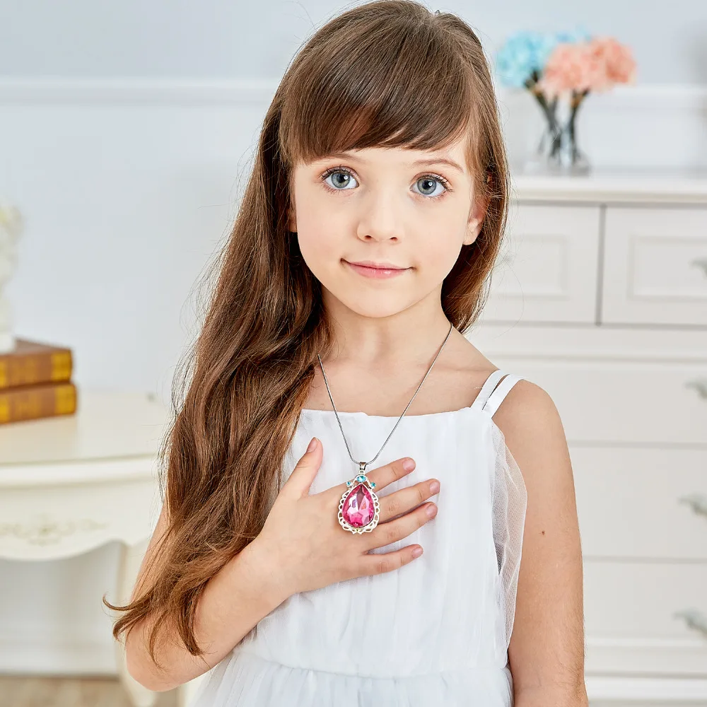 Новое ожерелье принцессы Sofias Amulet с подарочной коробкой розовое детское овальное