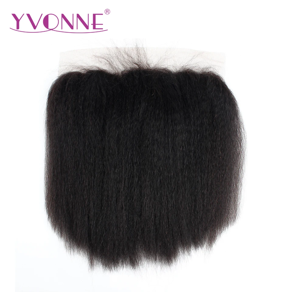 YVONNE бразильские кудрявые прямые Кружева Фронтальные 13x4 девственные волосы натуральный цвет человеческие волосы продукты